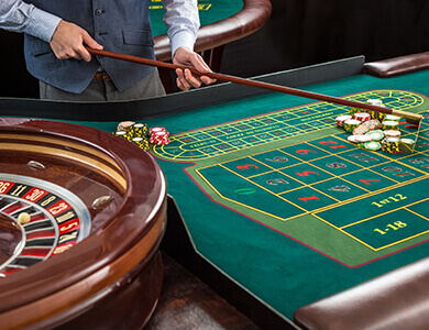 mesa de juego de la ruleta de casino versión americana