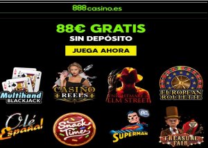 Bono por registro sin depósito hasta de 88 euros Casino 888