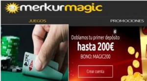 Ahora en Merkurmagic se pueden obtener 200 euros por primer depósito