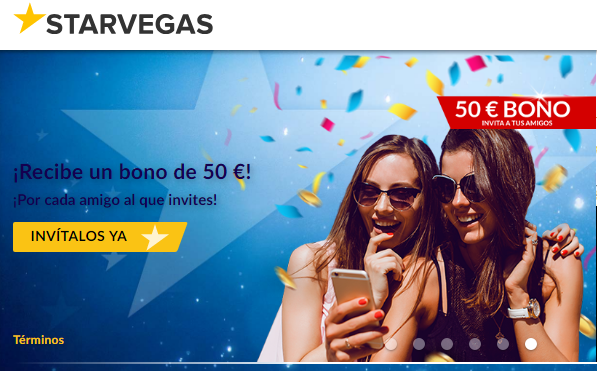 Bono de bienvenida Casino Starvegas de hasta el 100%